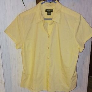 Eddie Bauer Yellow Button Down Shirt